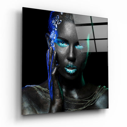Woman Square Glass Wall Art