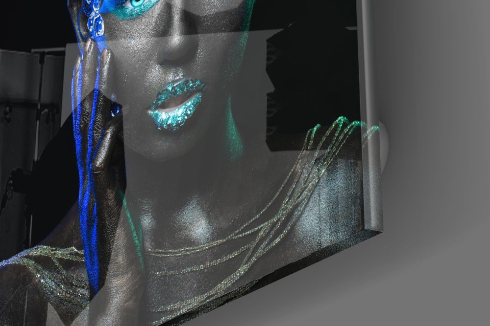 Woman Square Glass Wall Art