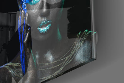 Woman Square Glass Wall Art