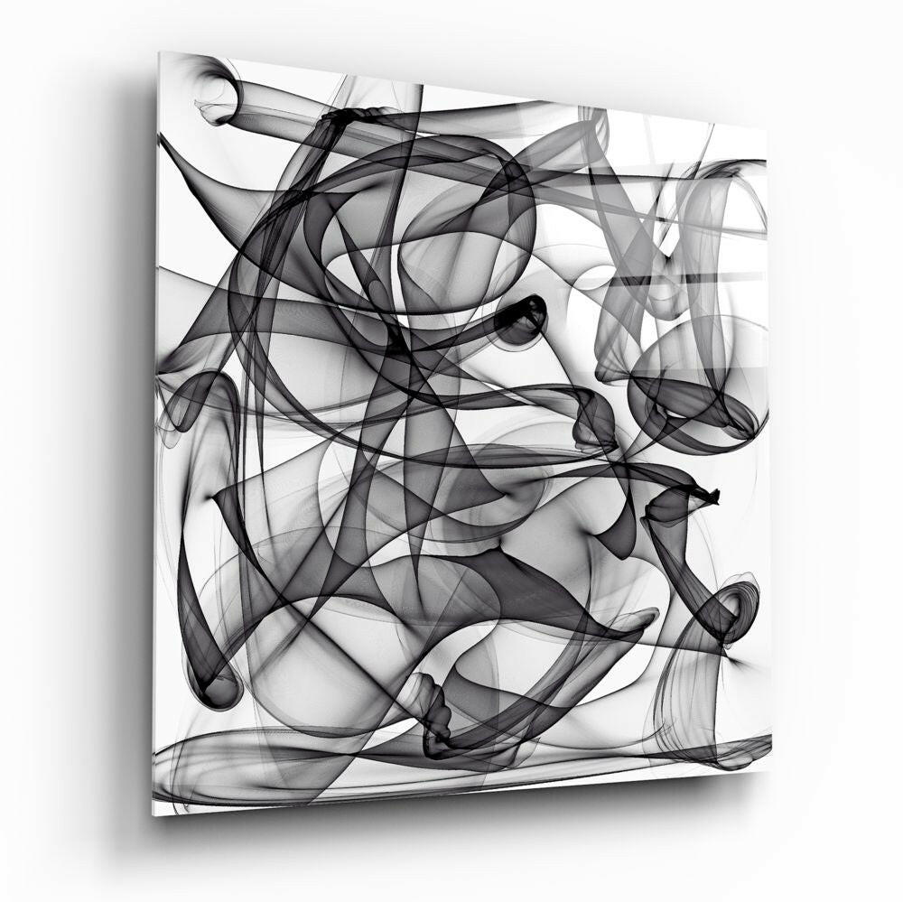 Abstract glass wall art print