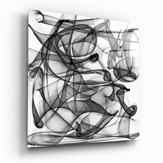 Abstract glass wall art print