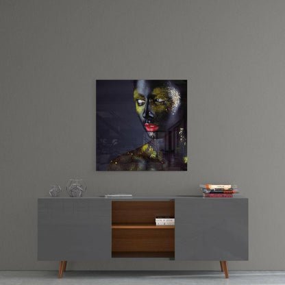 Woman Portrait 2 Glass Wall Art