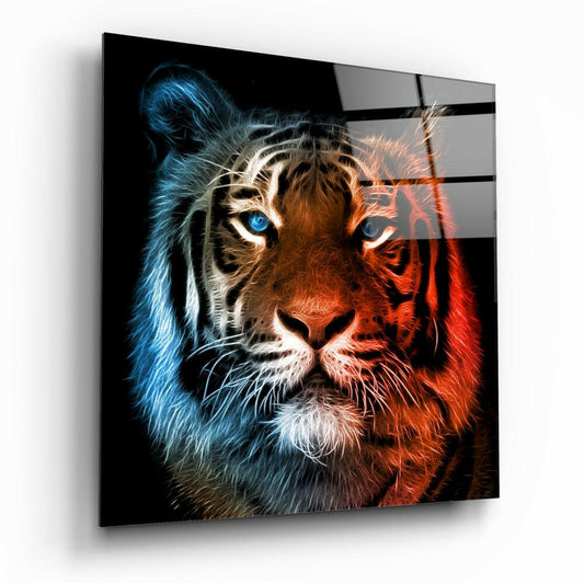 Tiger glass wall art