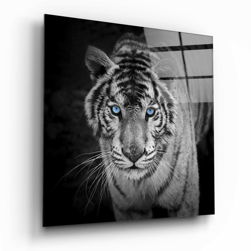 Tiger glass wall art