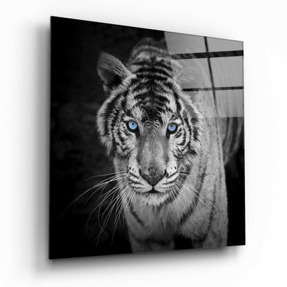 Tiger glass wall art