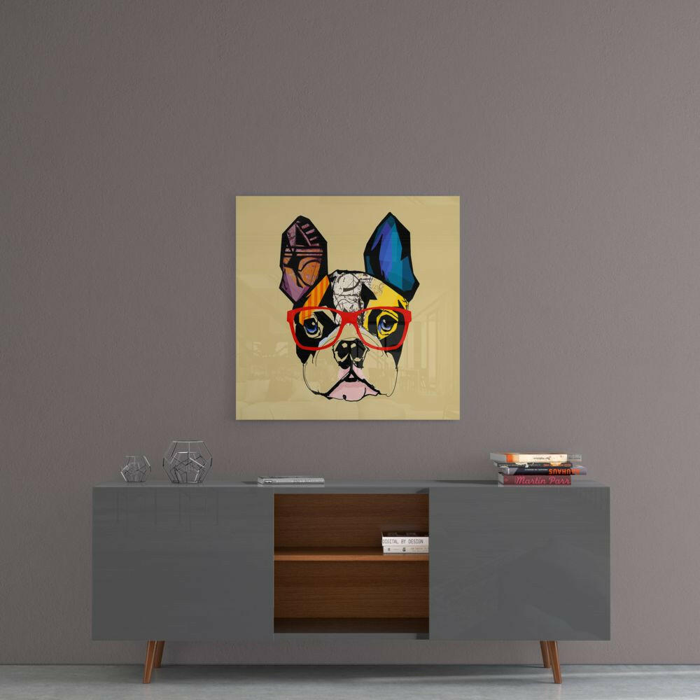 Bulldog Glass Wall Art