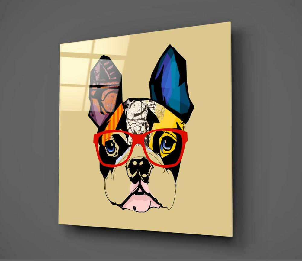 Bulldog Glass Wall Art