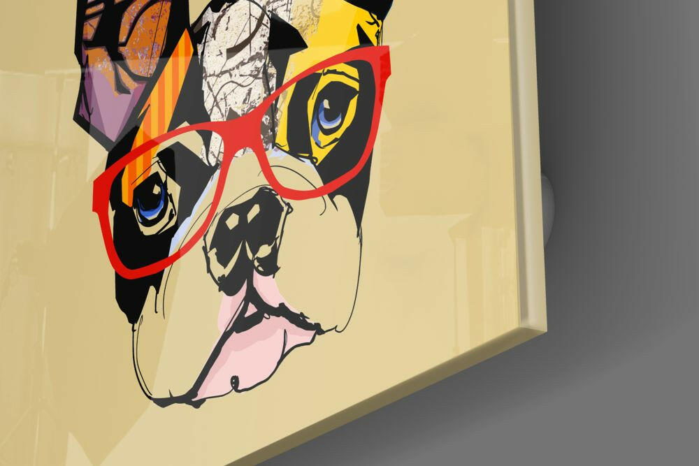 Bulldog Glass Wall Art