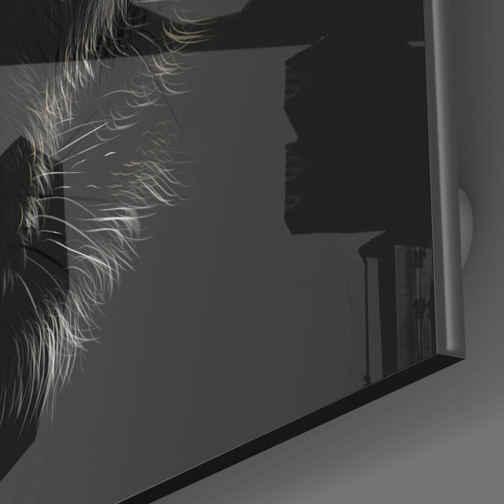 Eyes of the Wolf Glass Wall Art - Wildlife Portrait