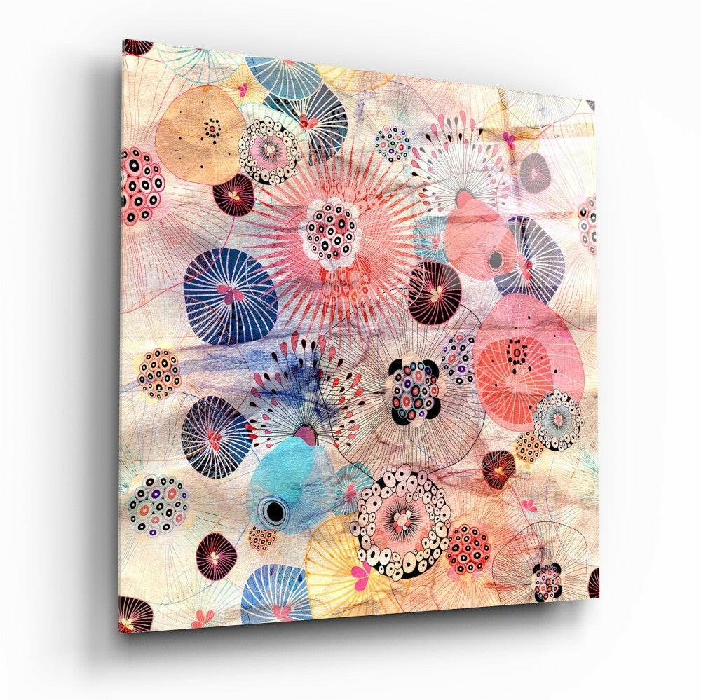 Alternative Flowers glass wall art