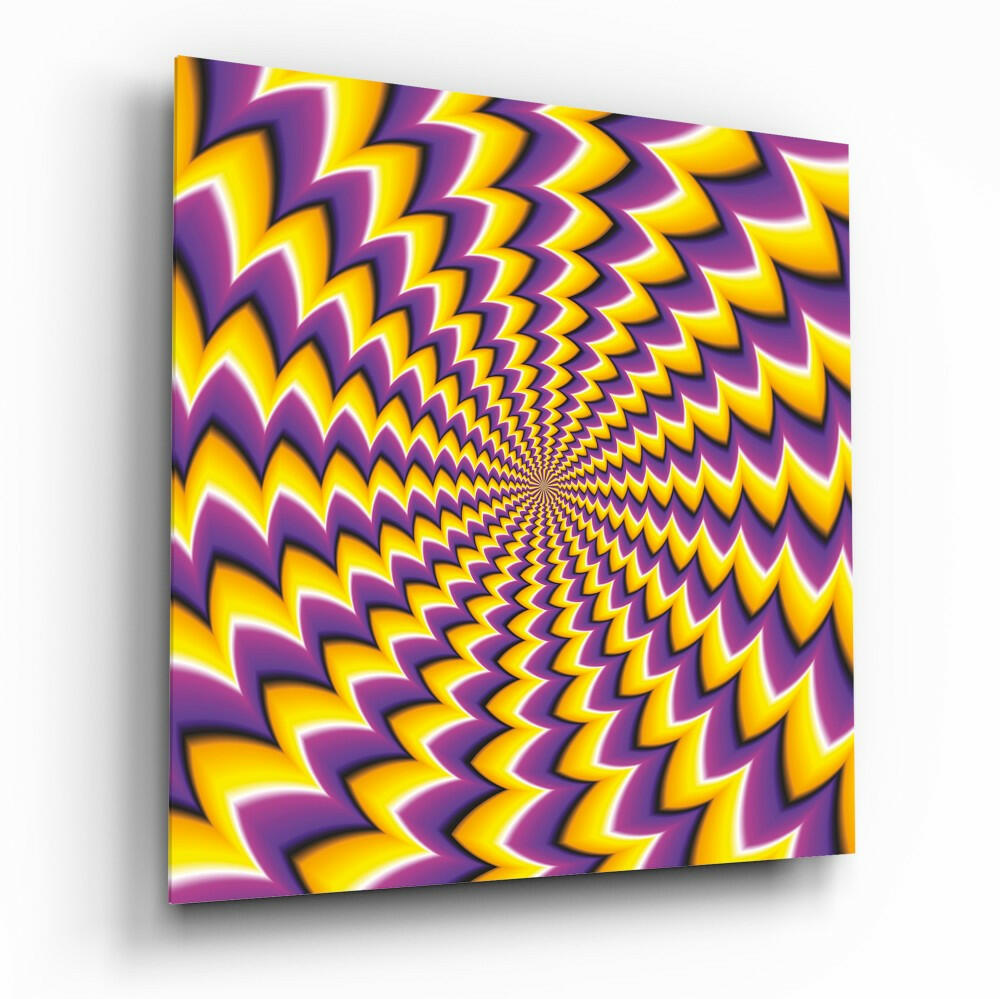 Illusion Glass Wall Art - optical abstract design on tempered glass