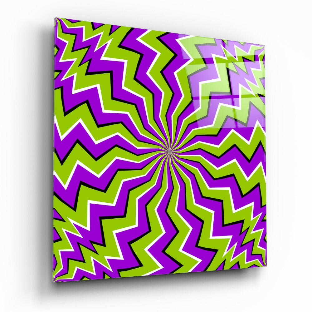 Illusion Glass Wall Art - optical abstract design on tempered glass