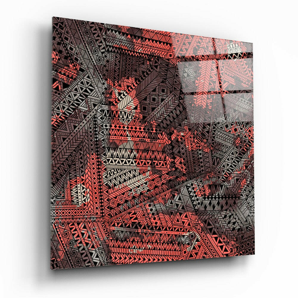 Columns Glass Wall Art - architectural abstract tempered glass print