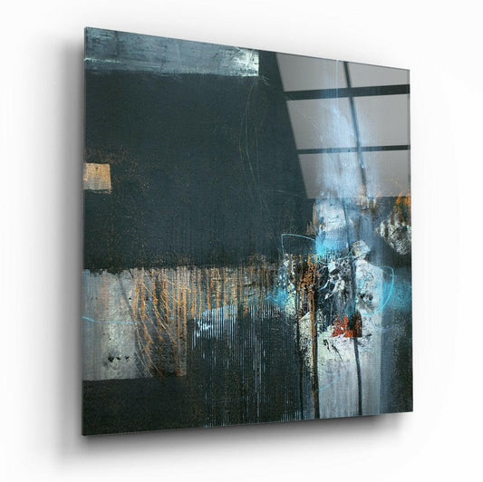 Lost Silhouette Glass Wall Art tempered glass print, moody figure silhouette