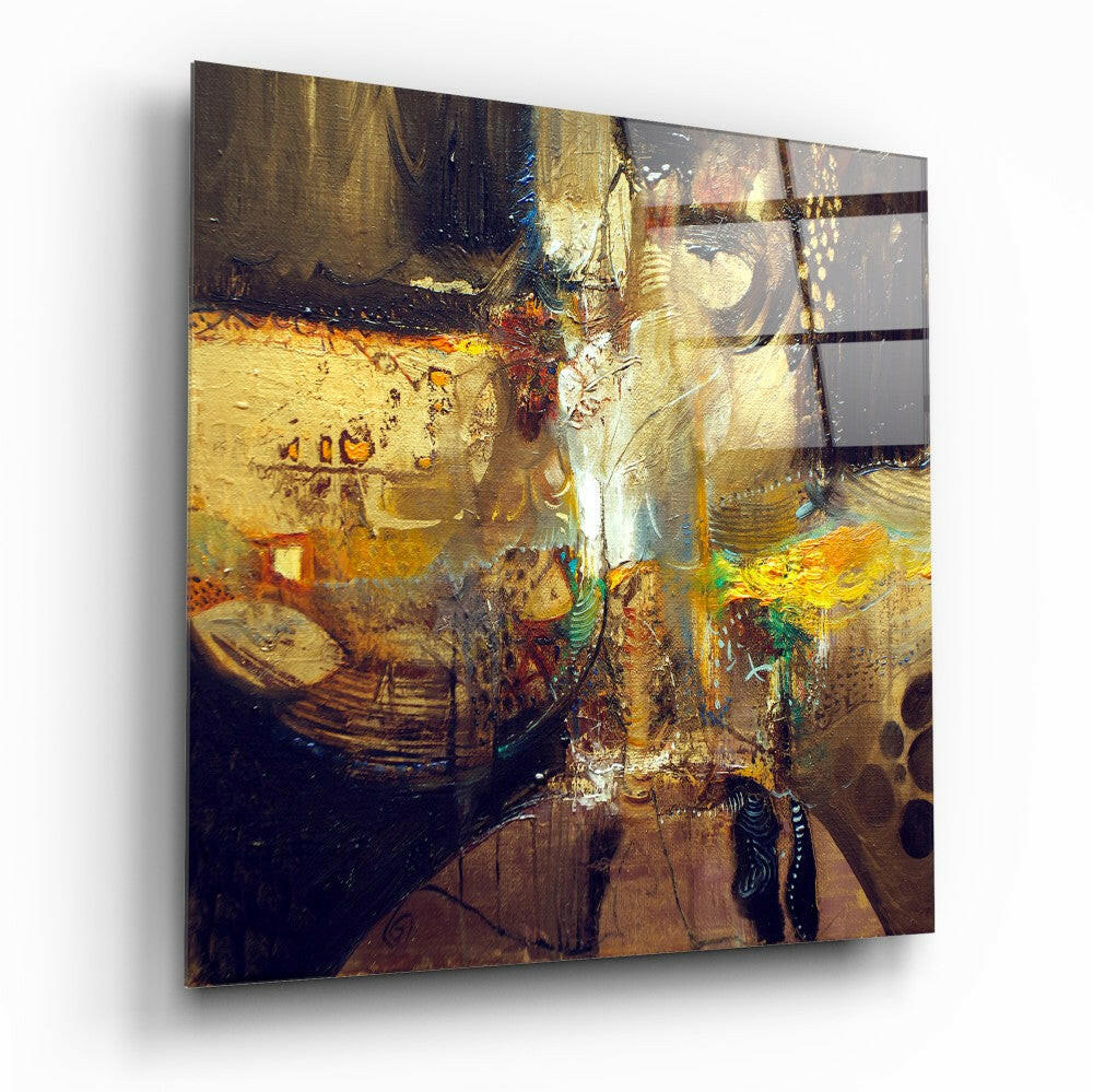 Mixed Glass Wall Art tempered glass print, bold abstract design