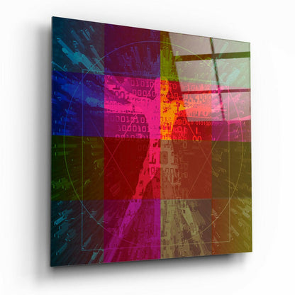Da Vinci's Lines Glass Wall Art tempered glass print, linear sketch design