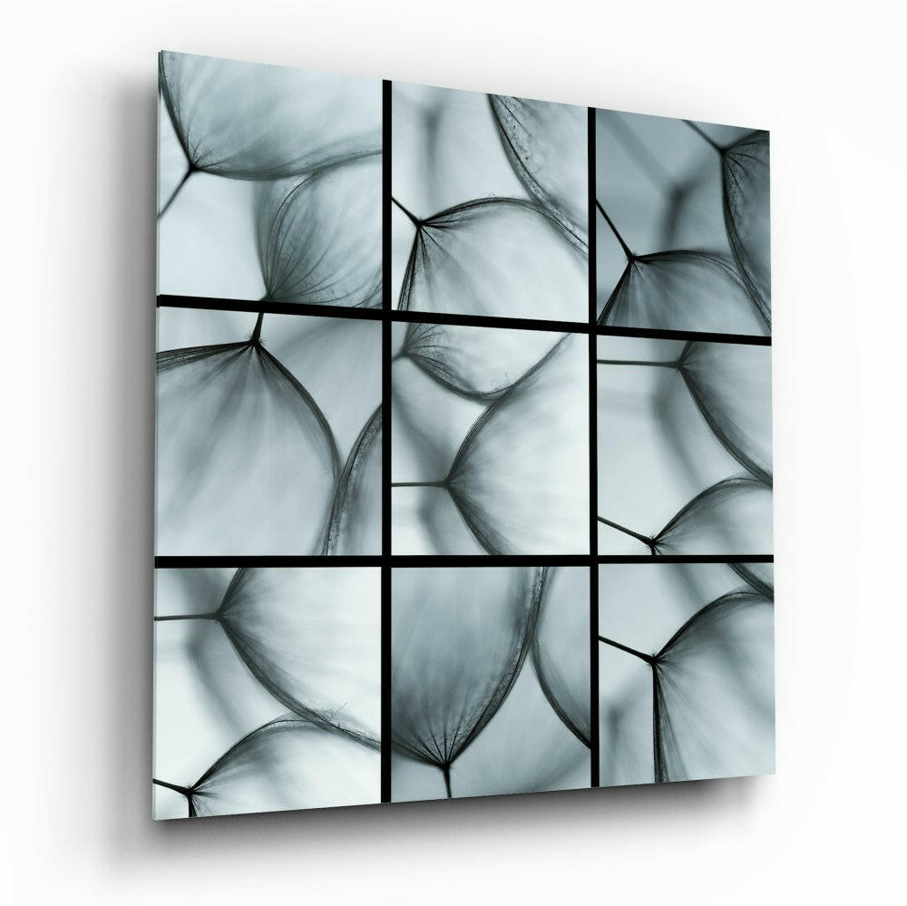 Bee Eye Dandelion glass wall art macro nature photo