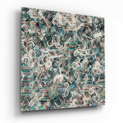 Mystery of Shapes glass wall art with high-gloss tempered glass finish