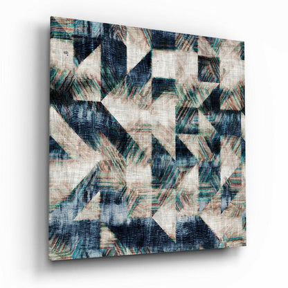 Directions abstract glass wall art