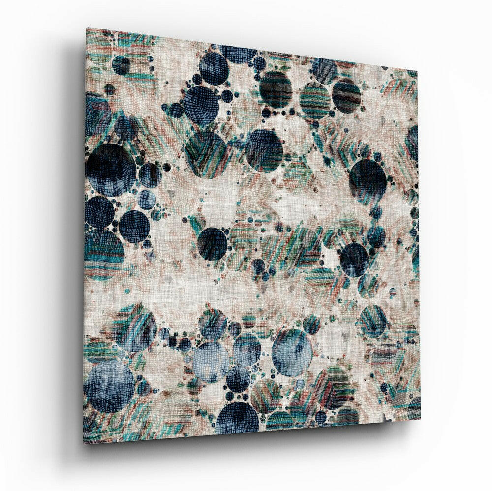 Microscope Image glass wall art with high-gloss tempered glass finish