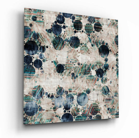 Microscope Image glass wall art with high-gloss tempered glass finish