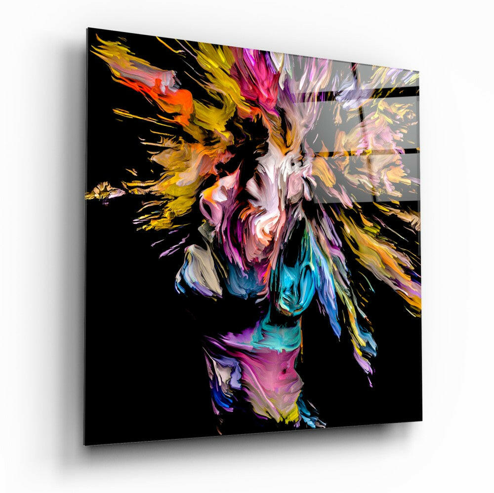 Hidden Silhouette abstract glass wall art