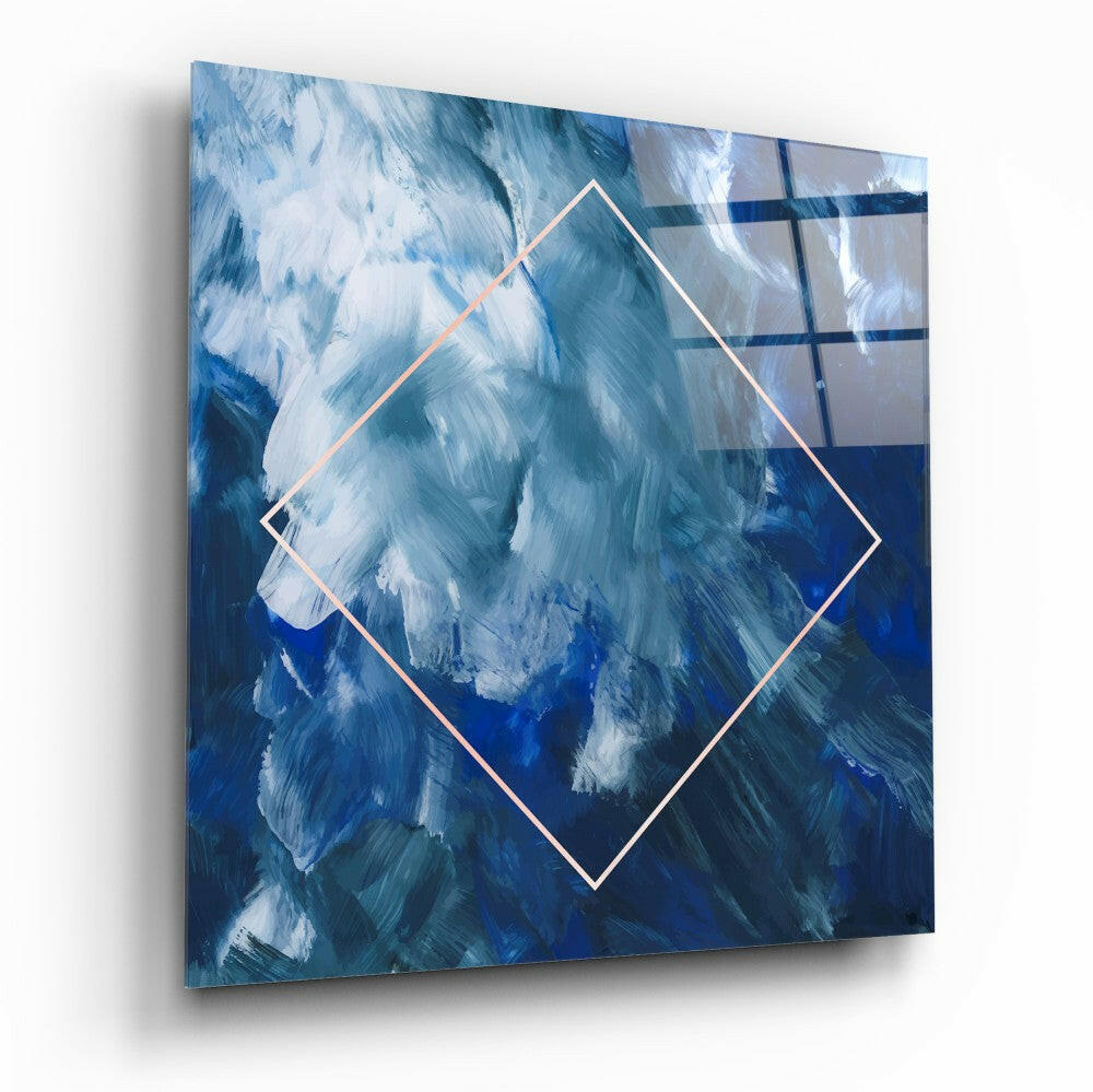 Pouring Clouds Glass Wall Art tempered glass print, dreamy abstract design