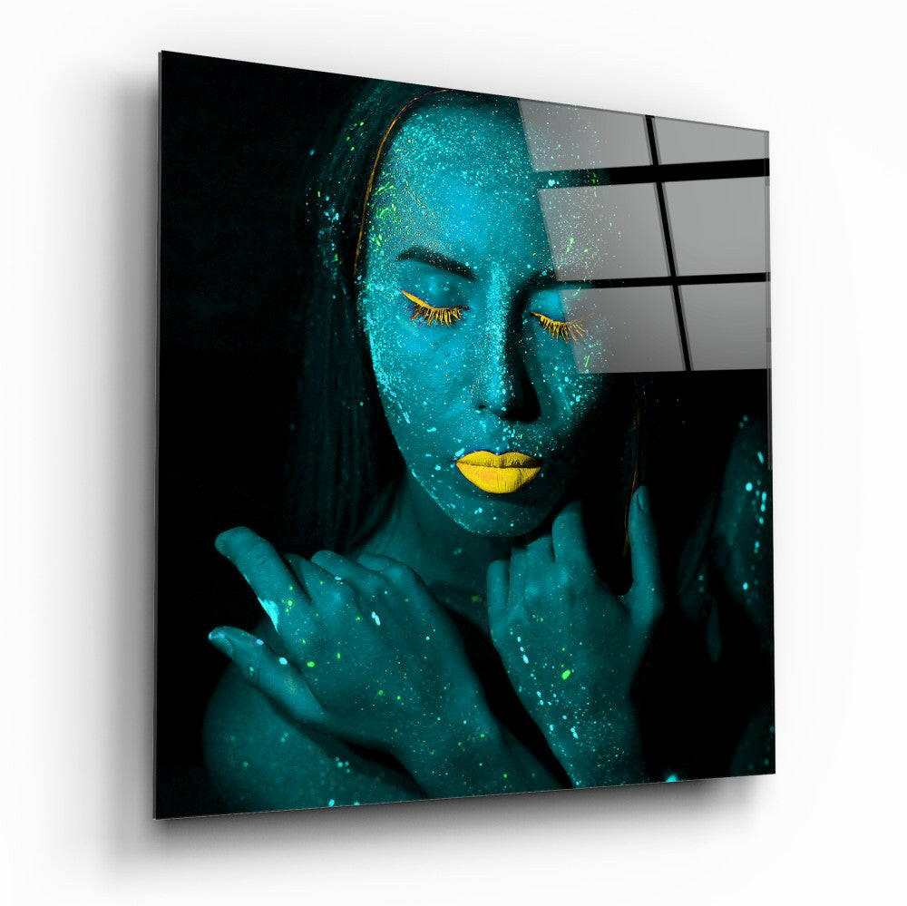 Emerald Woman Glass Wall Art - Pop Art Wall Decor