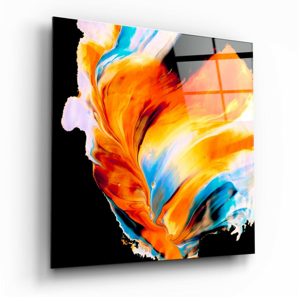 Dance of Colors abstract glass wall art