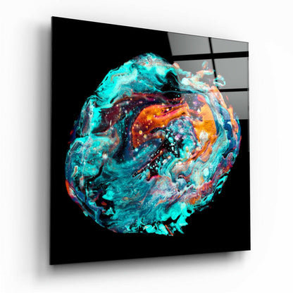 Dance of Colors Glass Wall Art - Vivid Abstract Decor