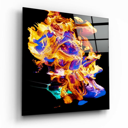Dance of Colors abstract glass wall art