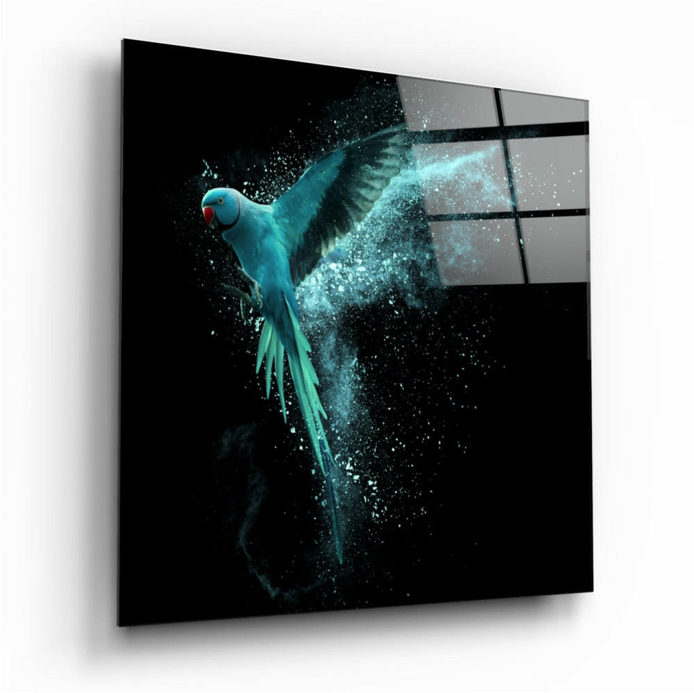 Luminous Wings glass wall art tempered glass print