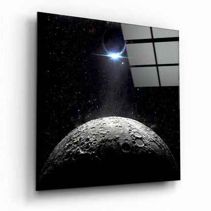 Moon glass wall art print