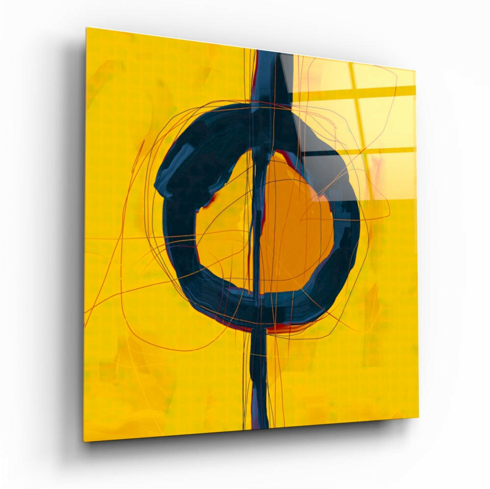 Abstract glass wall art print