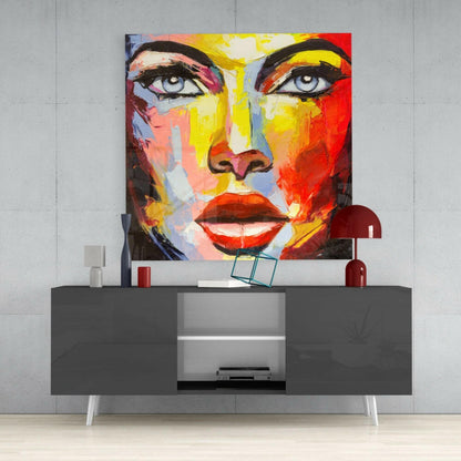 Woman's Portrait Glass Wall Art