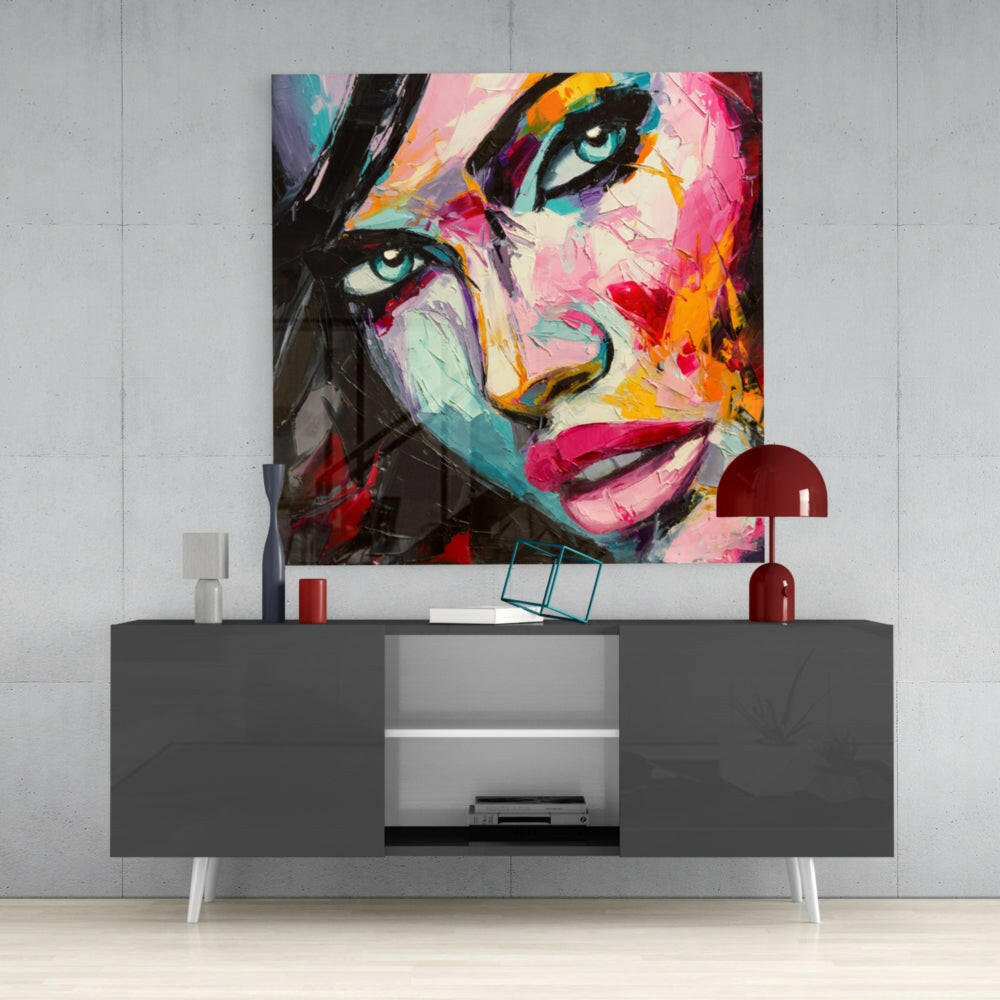 Woman's Portrait Glass Wall Art