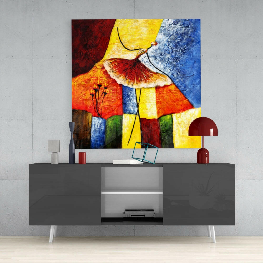 Abstract Glass Wall Art