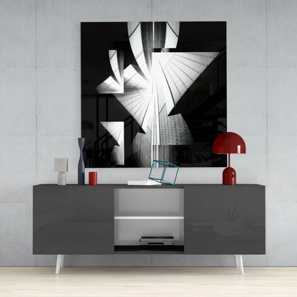 City Abstract Glass Wall Art