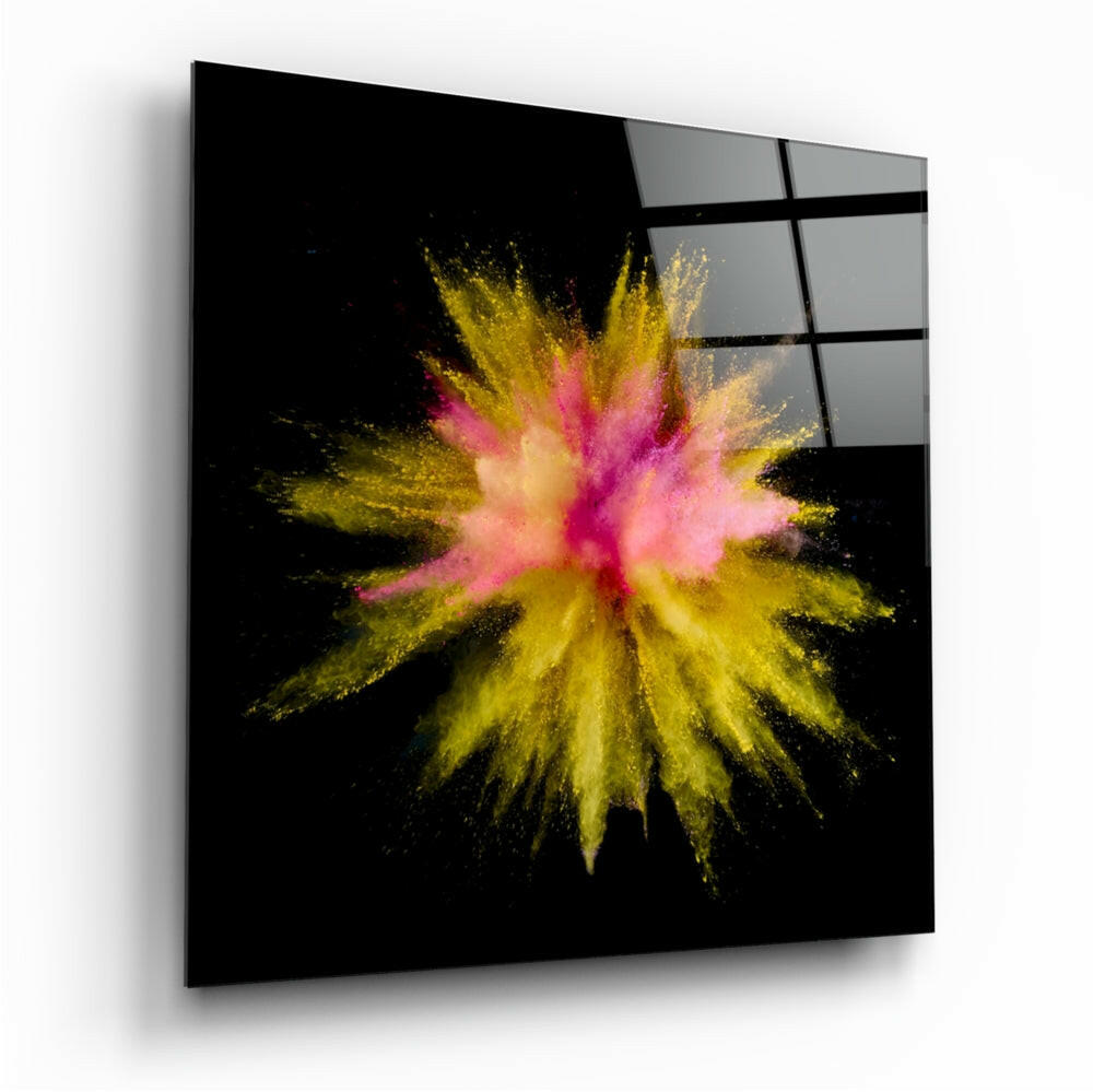 Color Explosion Abstract Glass Wall Art - Vibrant Wall Decor