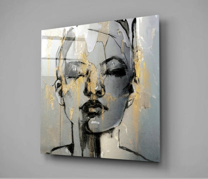 Woman's Portrait Glass Wall Art