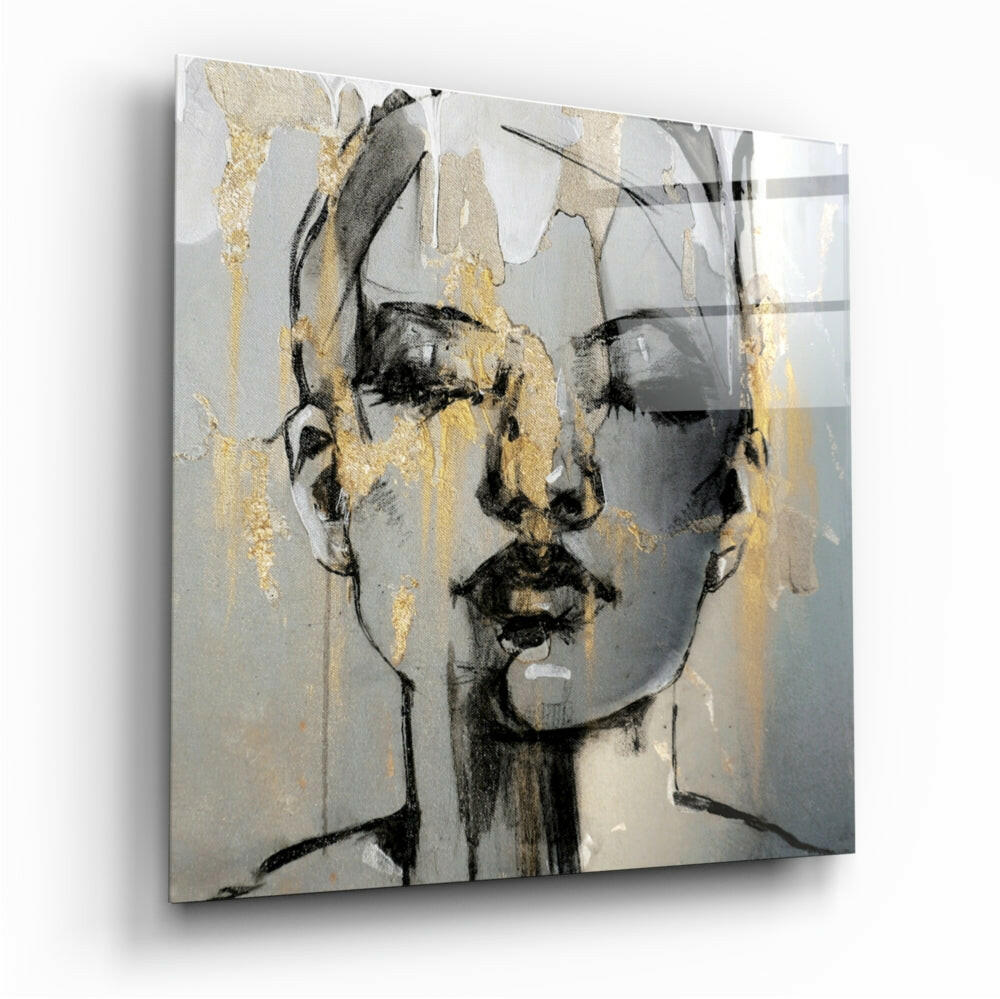 Woman's Portrait Glass Wall Art