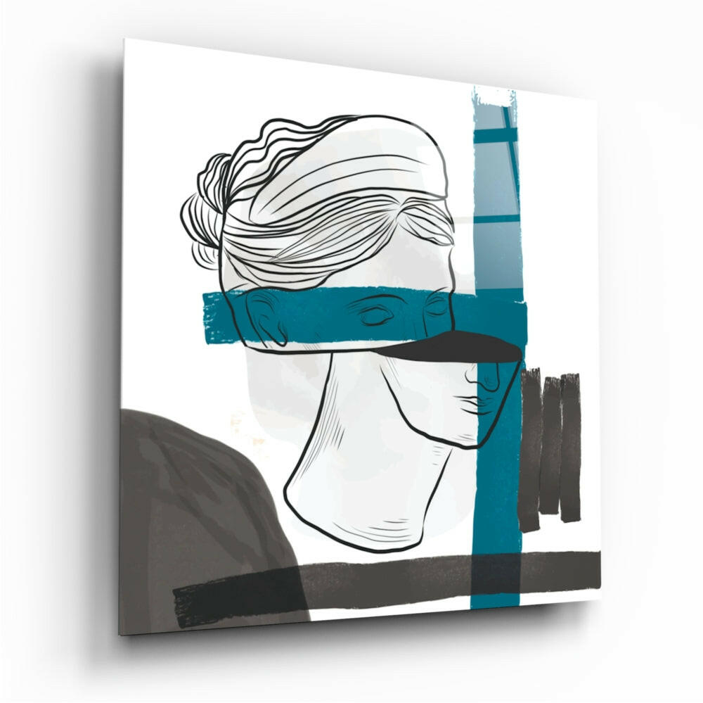 Abstract glass wall art print