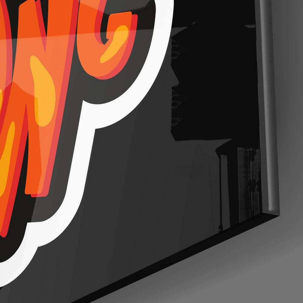 Be Strong Glass Wall Art
