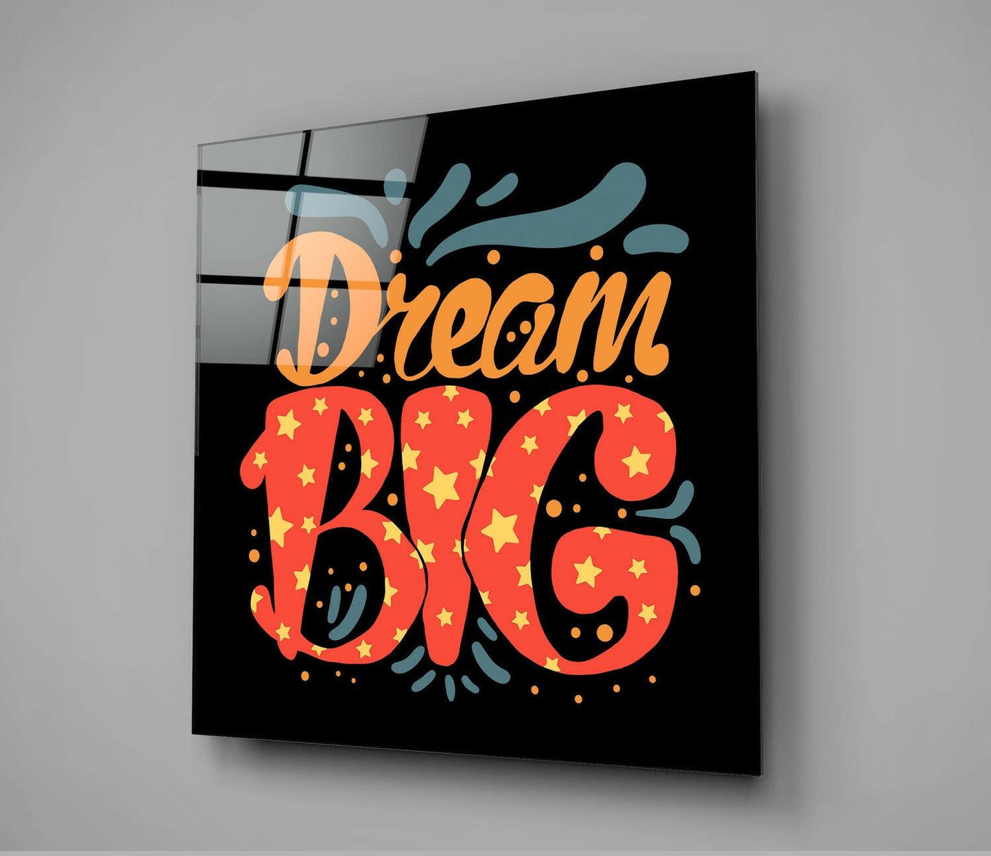 Dream Big Glass Wall Art