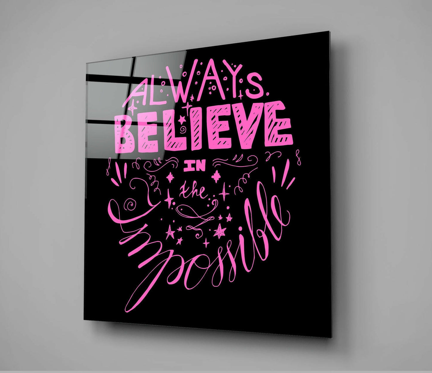 Change Your World Glass Wall Art