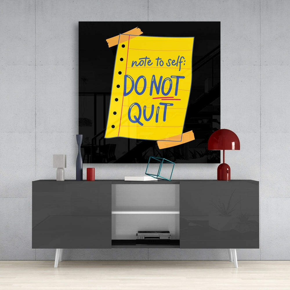 Note To Self Glass Wall Art