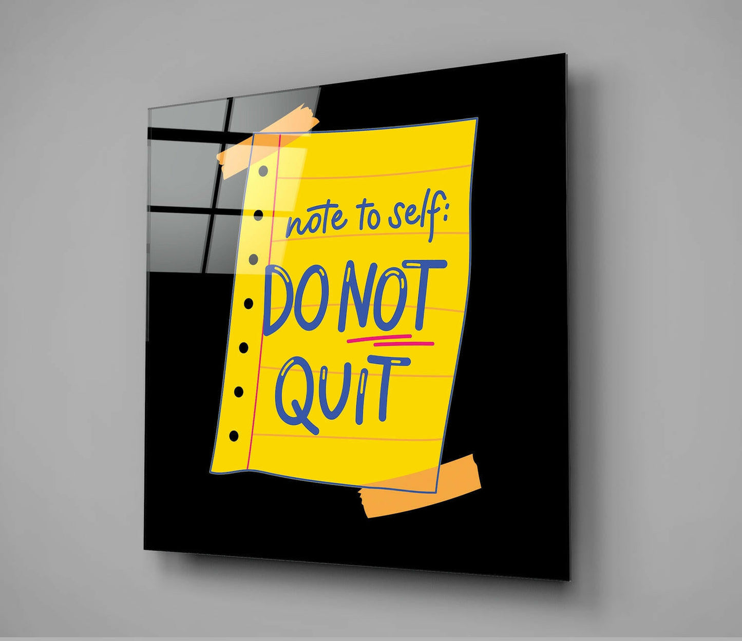 Note To Self Glass Wall Art
