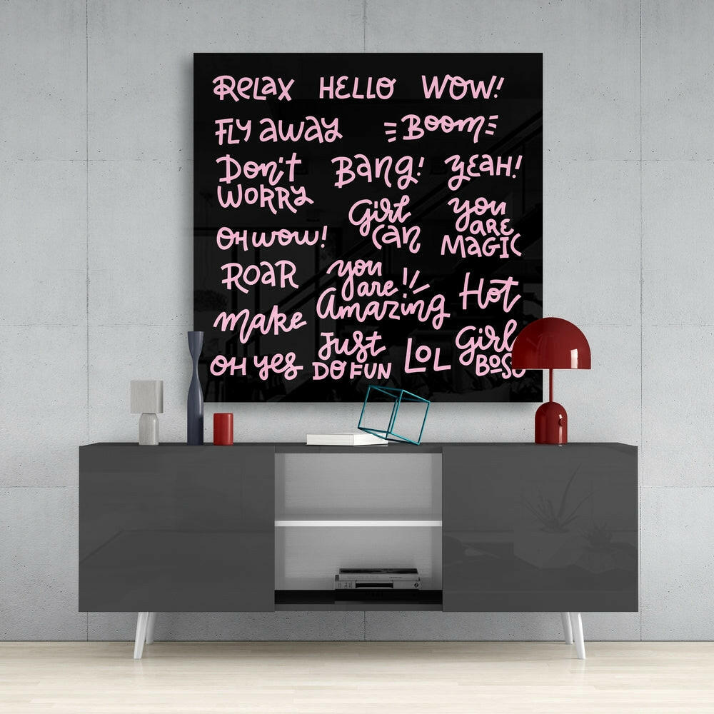 Relax Glass Wall Art