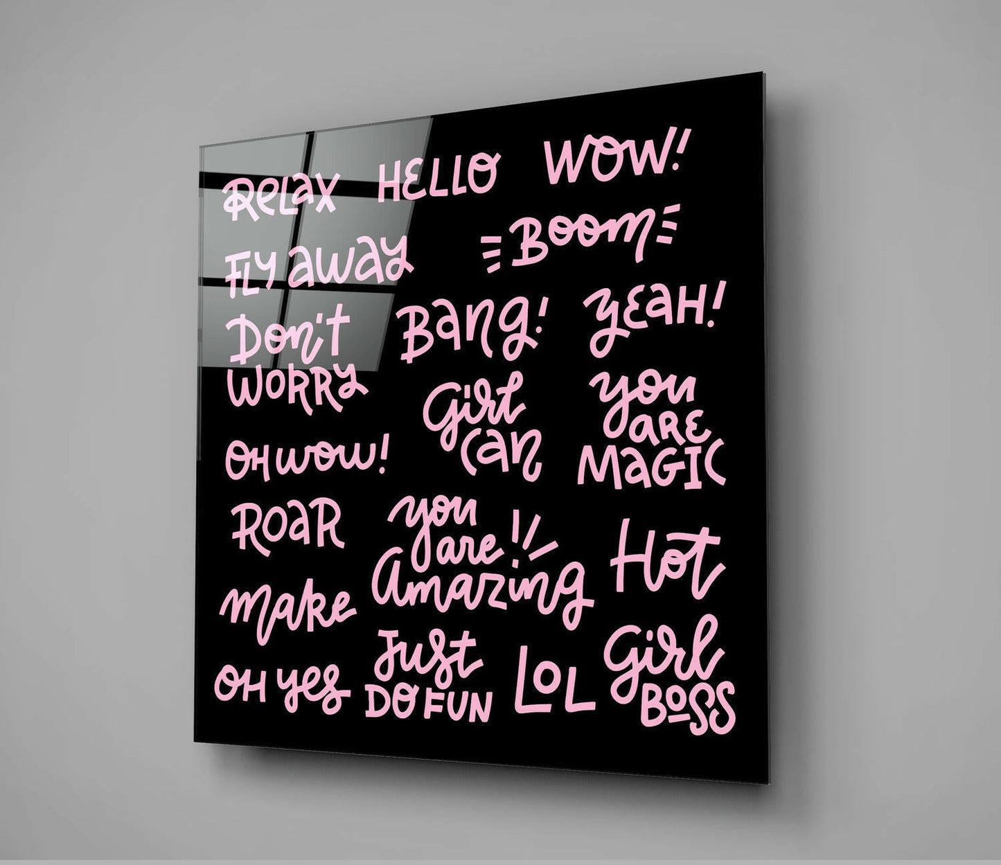 Relax Glass Wall Art
