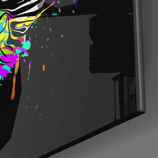 Cat Art Glass Wall Art - Modern Feline Print